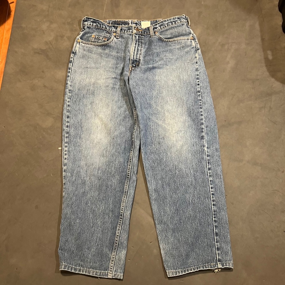 Vintage Levis 535 Eurofit Straight Leg Jeans Mens 36x30 Baggy Light‎ Wash Denim - Picture 2 of 9